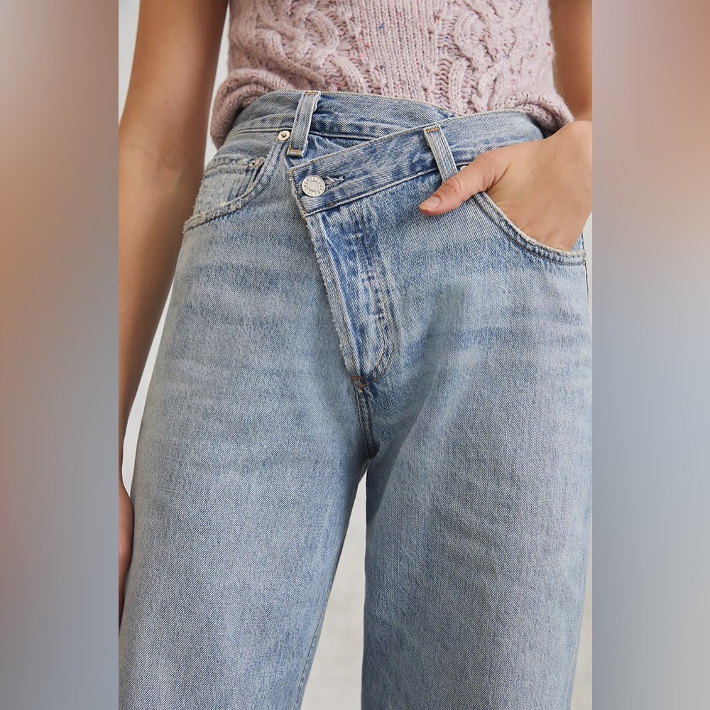 Agolde Light Blue Straight Leg Jeans